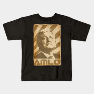 Amlo Retro Propganda Kids T-Shirt